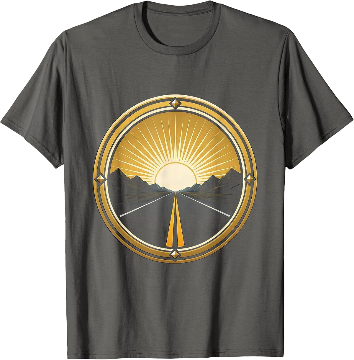 Open Road Horizon Proud Life Graphic T-Shirt - Asphalt Grey