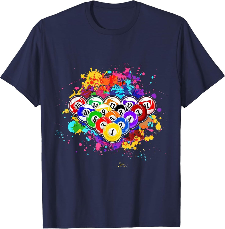 Carambolage Billiard Table T-Shirt - Navy Blue