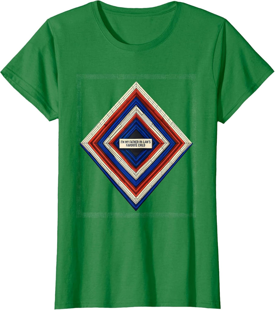 Women's I'm My Father-In-Law's Favorite Child Funny Parent Humor T-Shirt - Kelly Green