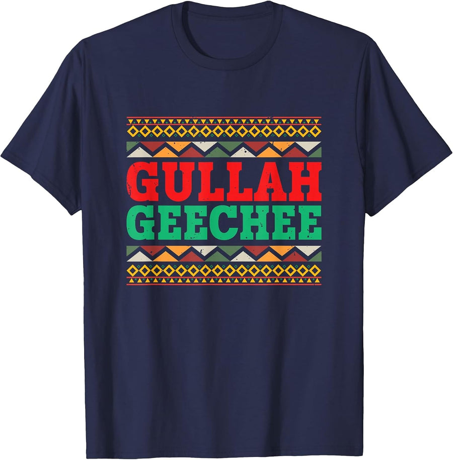 Gullah Geechee | Black History T-Shirt - Navy Blue