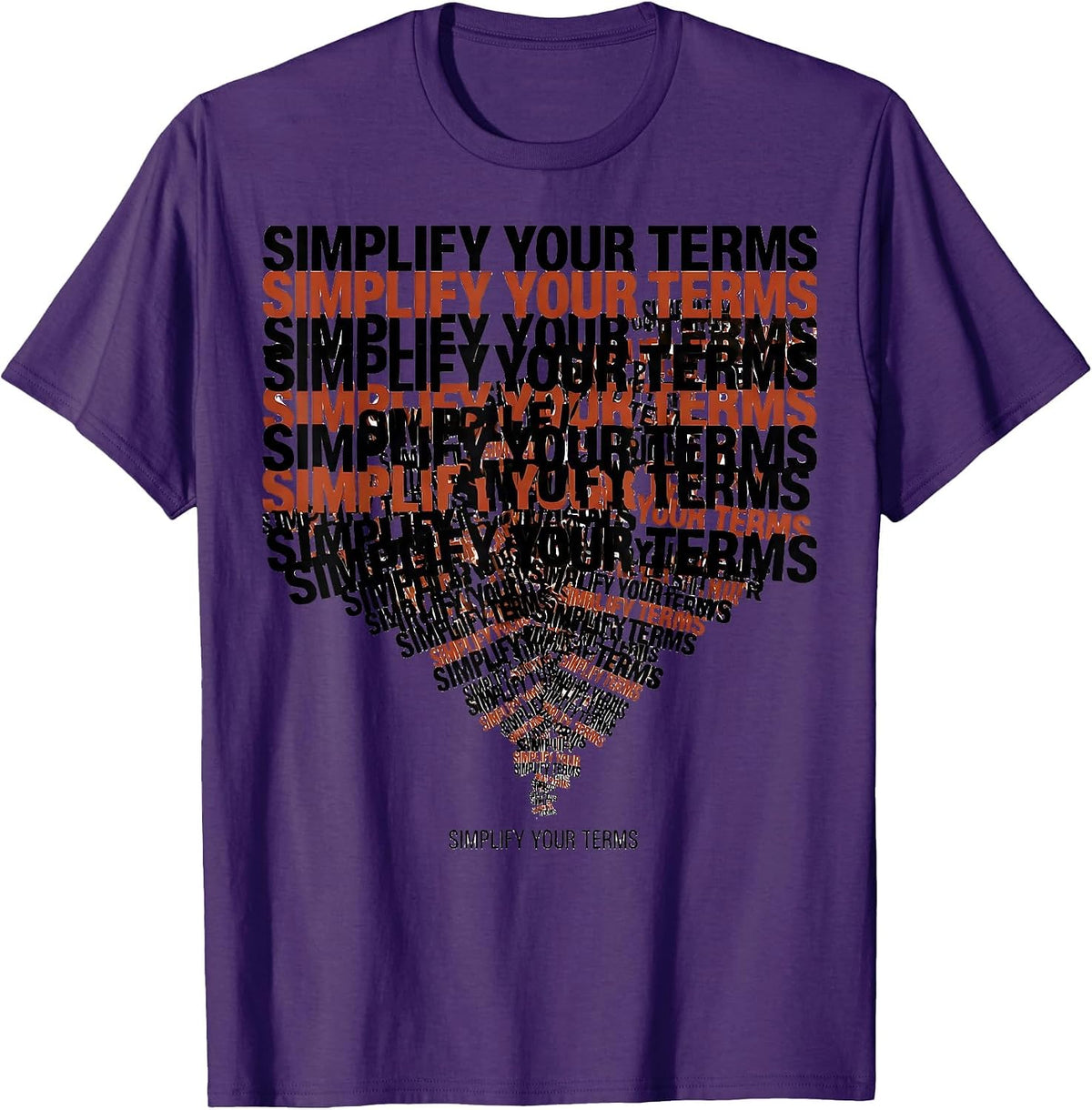 Men's Simplify Your Terms Funny Math Teacher Nerd Humor Gift T-Shirt - Purple