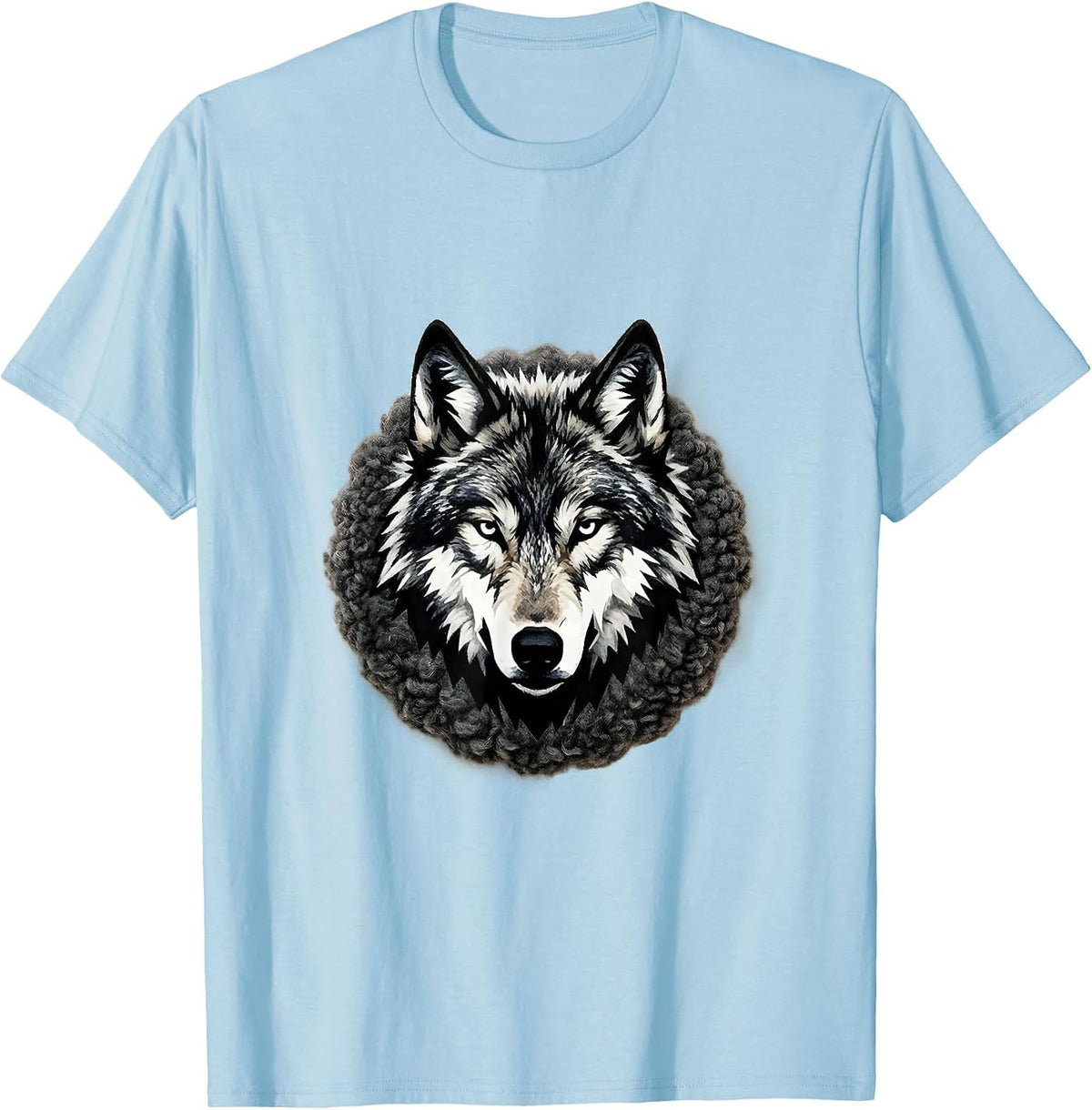 Men's Wolf in Sheep's Clothing Graphic Design T-Shirt - Baby Blue