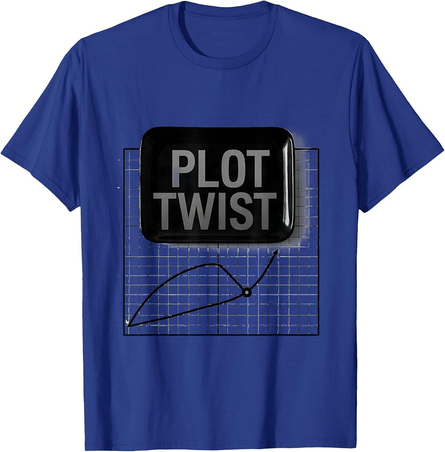 Plot Twist Funny Math Teacher Gift STEM Class T-Shirt - Royal Blue