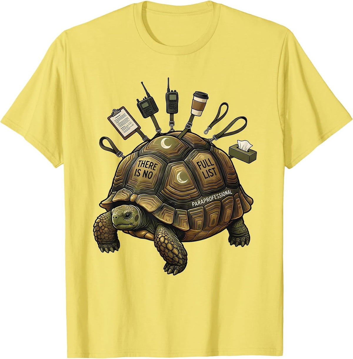 Men's There Is No Full List Paraprofessional Funny T-Shirt - Lemon Yellow