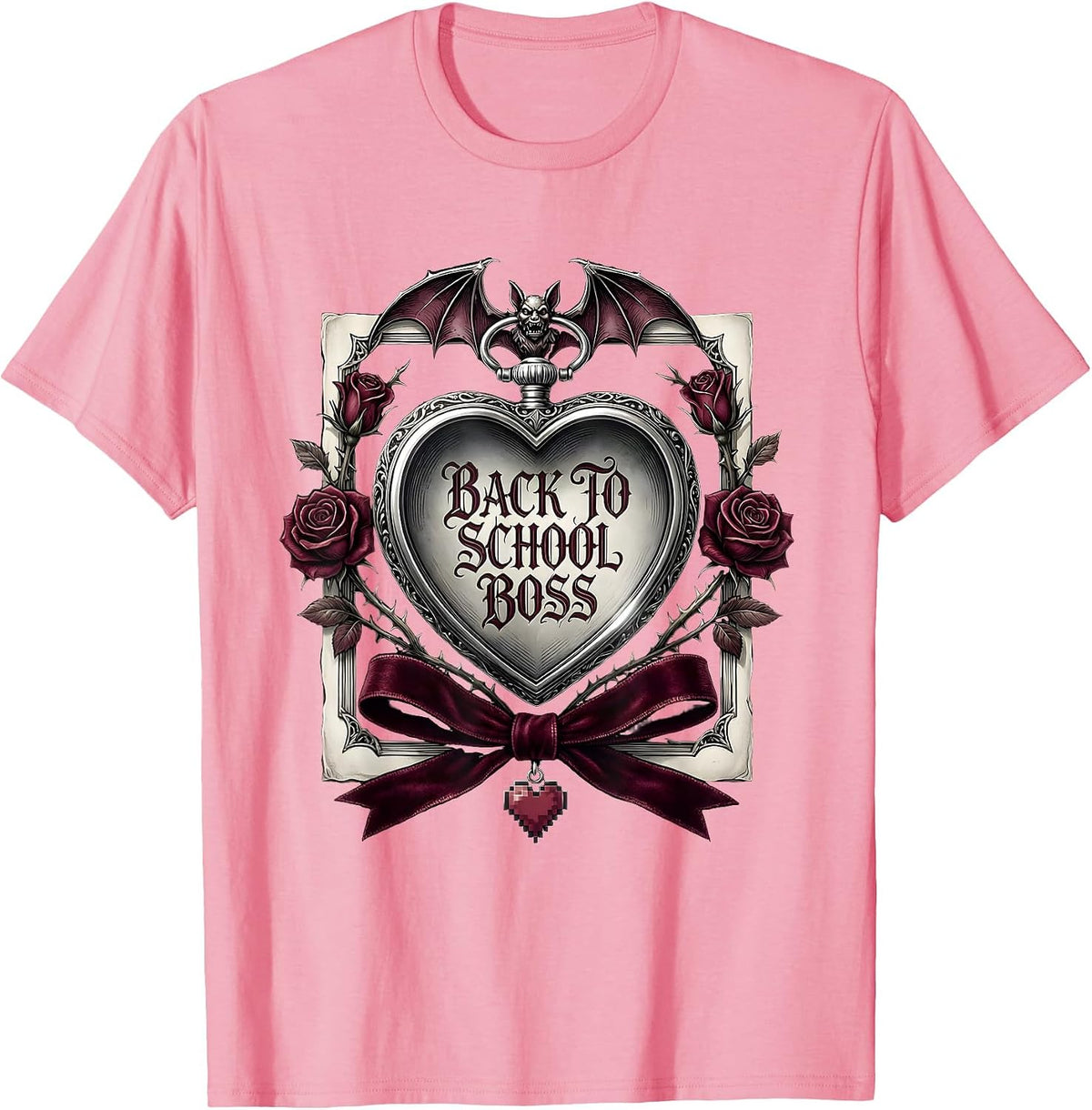 Men's Back to School Boss Technology and Gaming Teacher T-Shirt - Pink