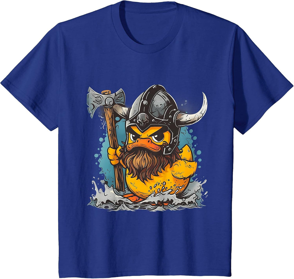 Rubber Duck Rubber Duckie Viking Duck Viking Helmet Vikings T-Shirt - Royal Blue
