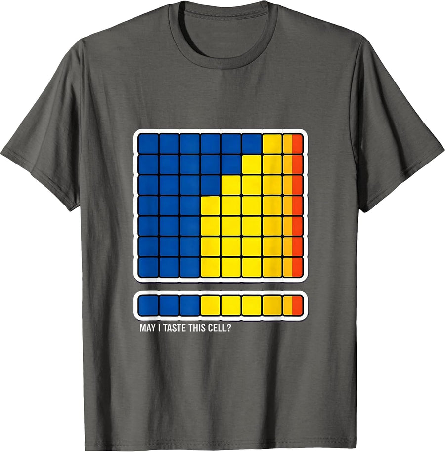 May I Taste This Cell Funny Periodic Table Chemistry Teacher T-Shirt - Asphalt Grey