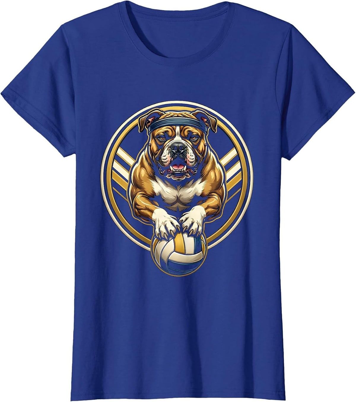 Women's Pit Bull Volleyball Serve Headband Graphic T-Shirt - Royal Blue