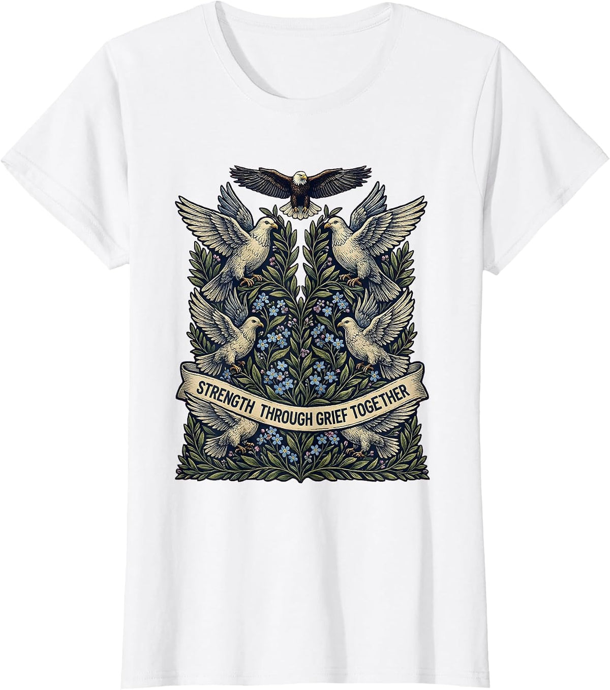Sept 11 Memorial Strength Through Grief Together T-Shirt - White