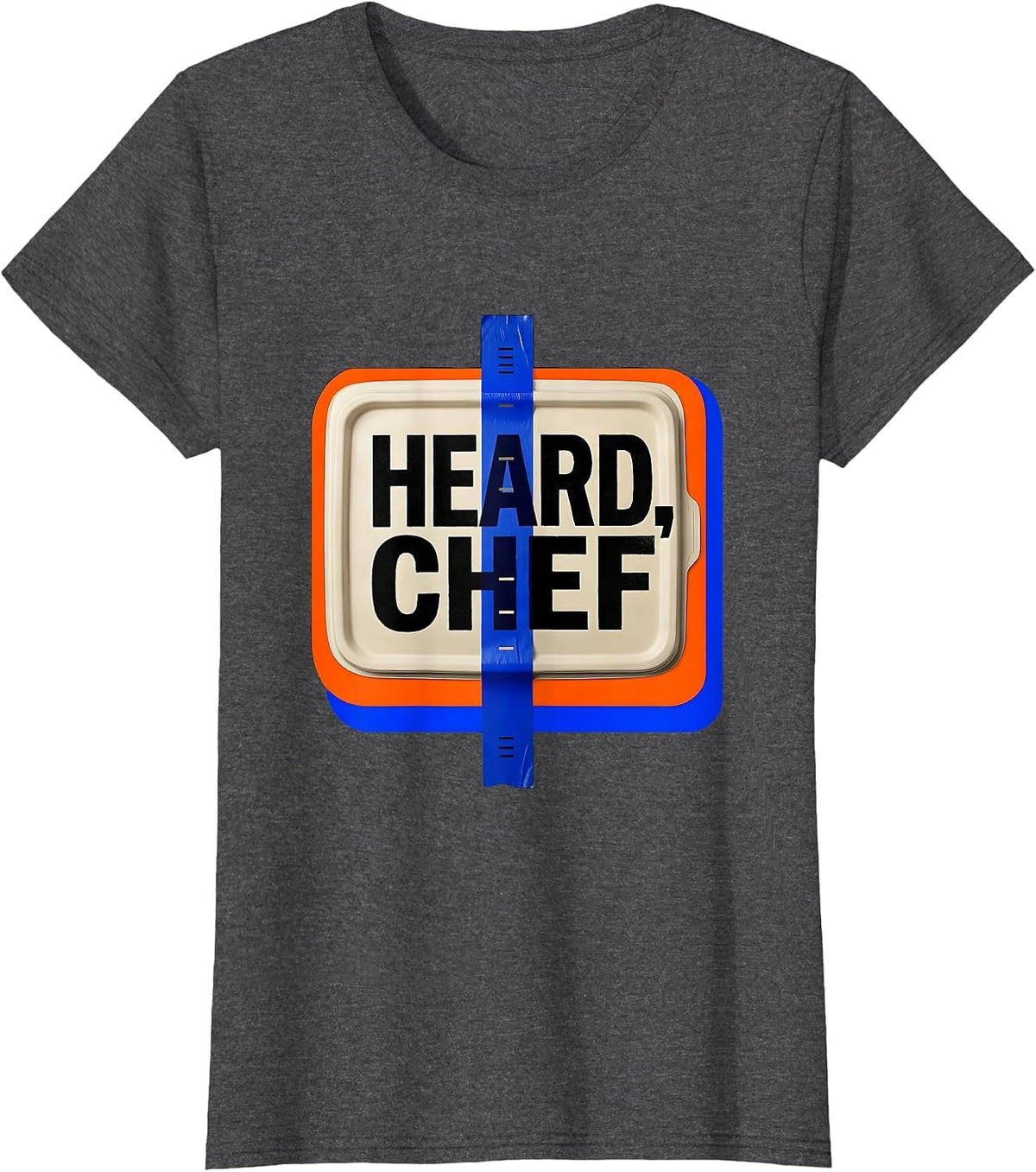 Women's Heard, Chef Funny Chef Restaurant Kitchen Staff Culinary T-Shirt - Dark Heather Grey