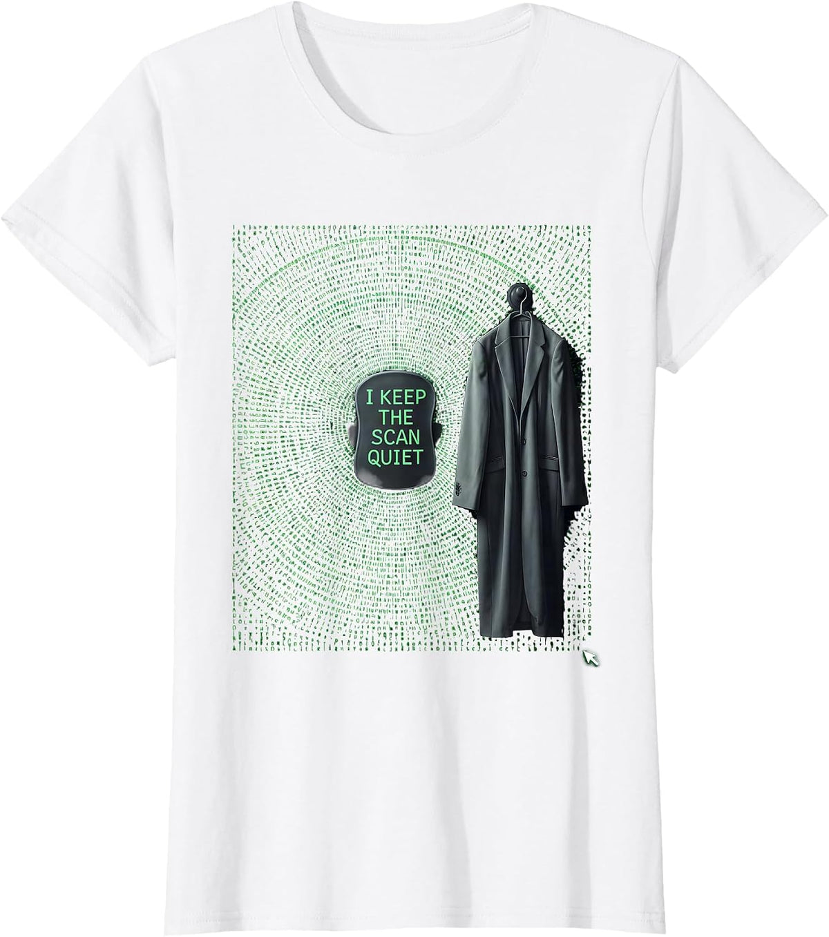 I Keep The Scan Quiet Ascii Terminal Art Mammography T-Shirt - White