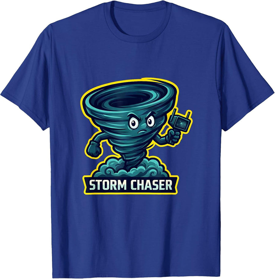 Storm Chaser Meteorology Enthusiast Weather Hobbyist T-Shirt - Royal Blue
