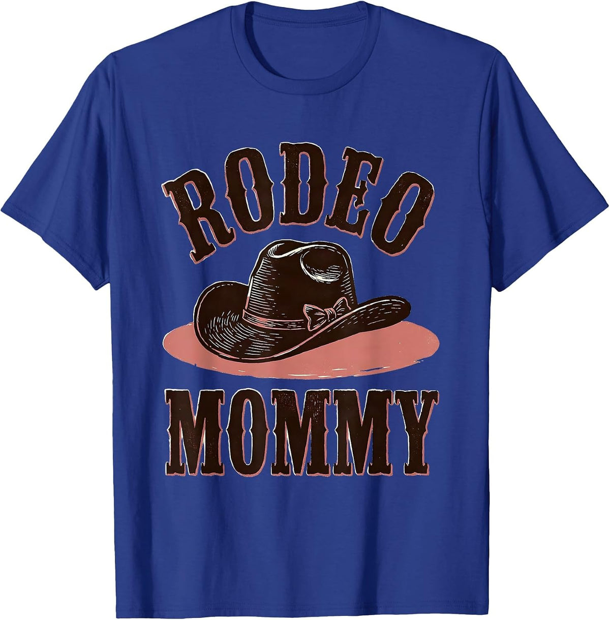 Rodeo Mommy Pink CowGirl Coquette Boots Birthday Girl T-Shirt - Royal Blue