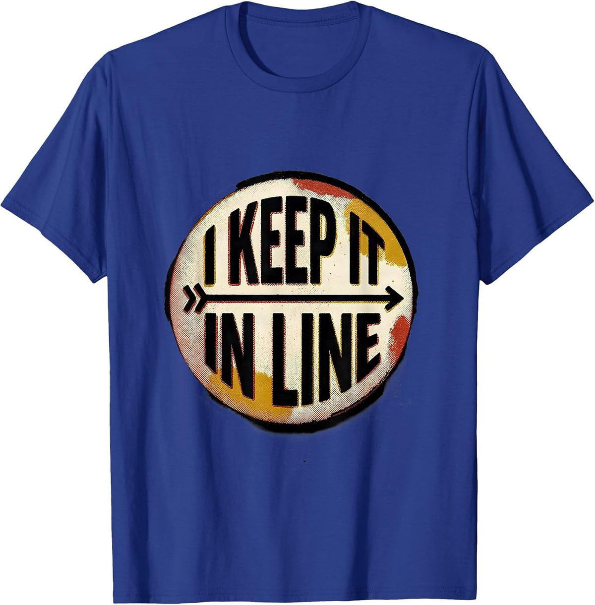 Men's I Keep It In Line Funny Math Teacher Pun Humor Graph T-Shirt - Royal Blue