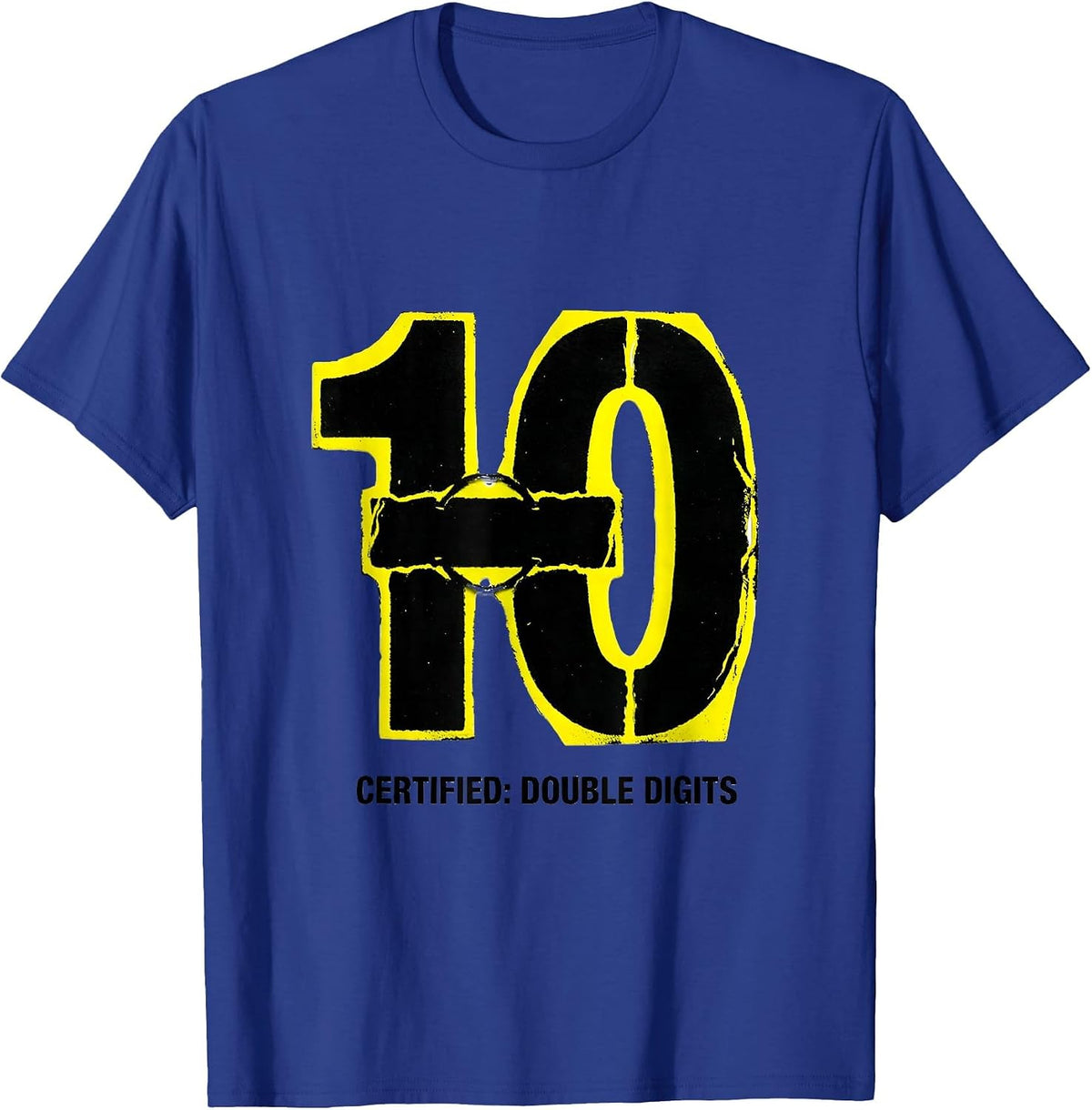 Men's Certified: Double Digits 10th Birthday Ten Year Old Kids T-Shirt - Royal Blue