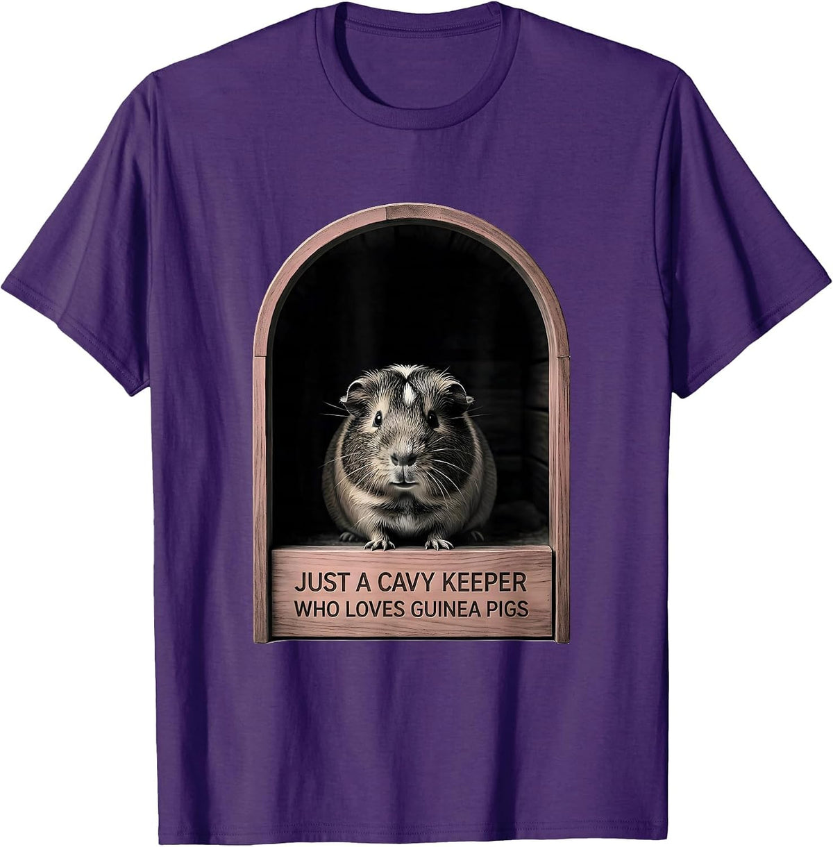 Just A Cavy Keeper Who Loves Guinea Pigs Humor T-Shirt - Purple
