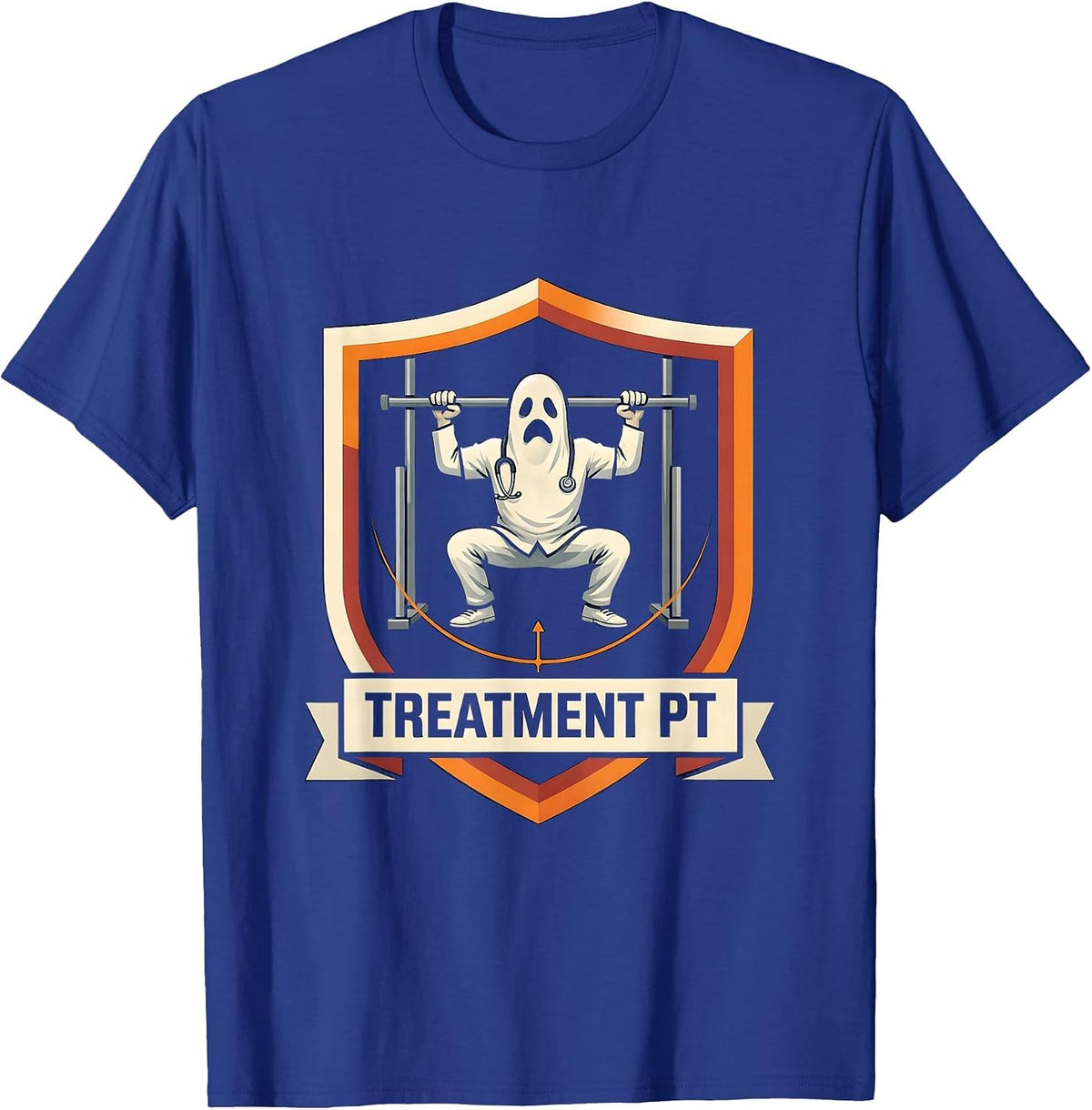Treatment PT Funny Physical Therapy Halloween Therapist T-Shirt - Royal Blue