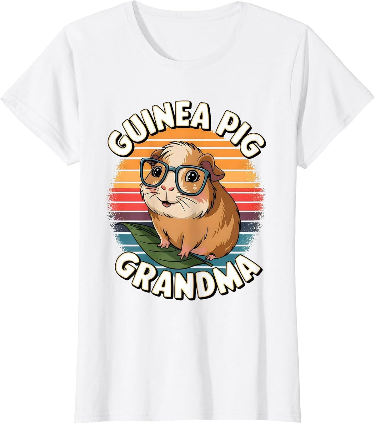 Cute Guinea Pig Grandma Design for Grandmothers T-Shirt - White