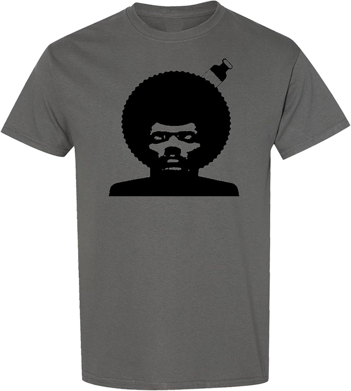 Afro Hip Hop Graphic T-Shirt Funny Streetwear Rap Culture Tee Men Women - Charcoal
