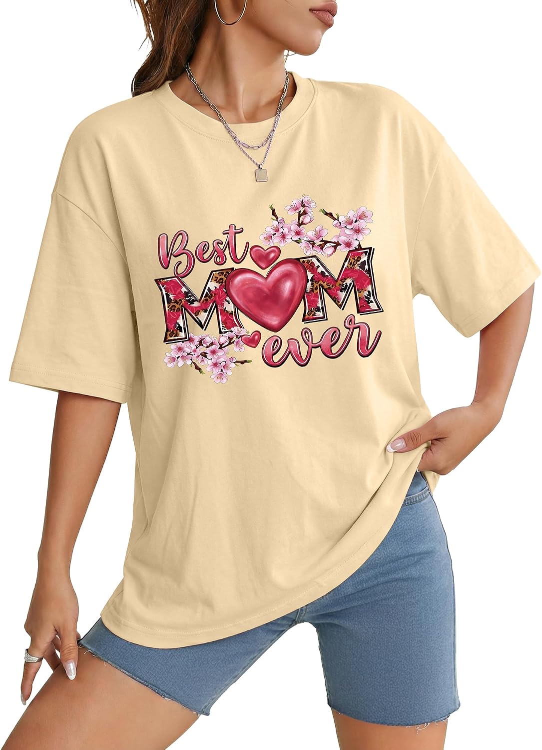 Aiyino Womens Mama Graphic Tee Casual Cotton Shirt - Best Mom