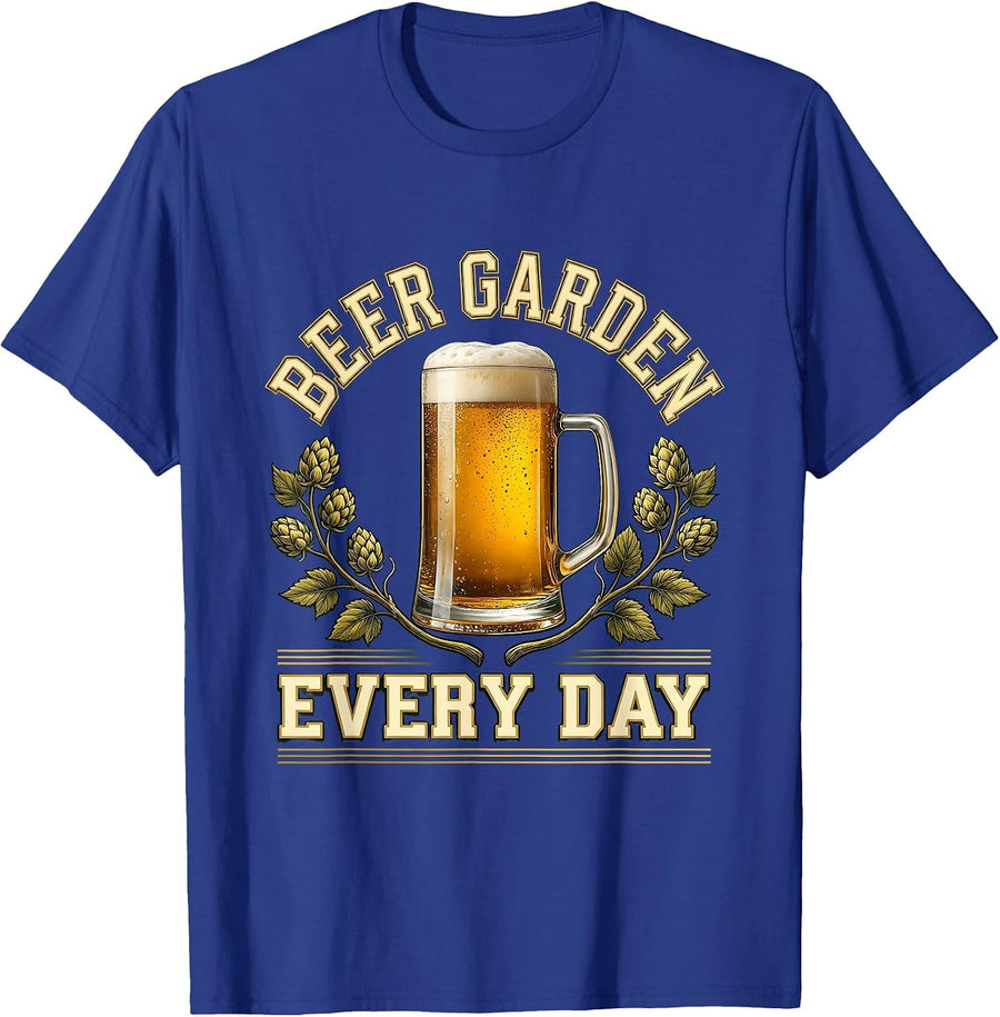 Beer Garden Every Day Craft Beer Lover Design T-Shirt - Royal Blue