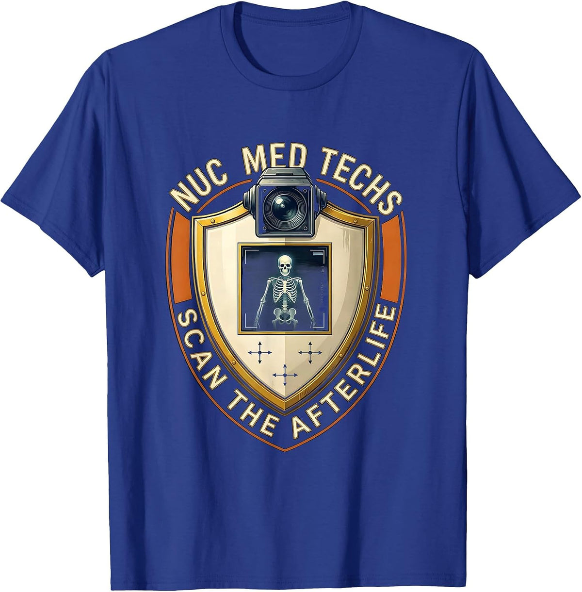 Men's Nuc Med Techs Scan The Afterlife Funny Radiology Tech T-Shirt - Royal Blue