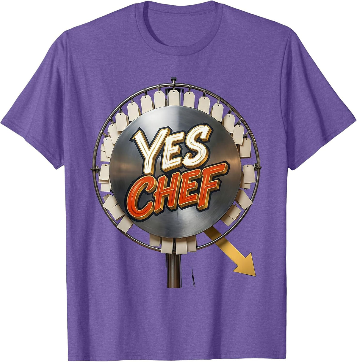 Men's Yes Chef Funny Restaurant Kitchen Staff Chef Humor T-Shirt - Purple Heather