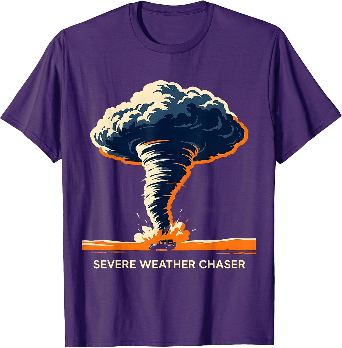Men's Severe Weather Chaser Tornado Storm Chaser Meteorology T-Shirt - Purple