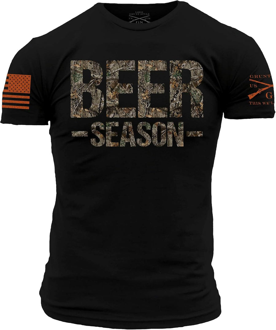 Grunt Style Realtree Edge® Beer Season Men's T-Shirt - Black