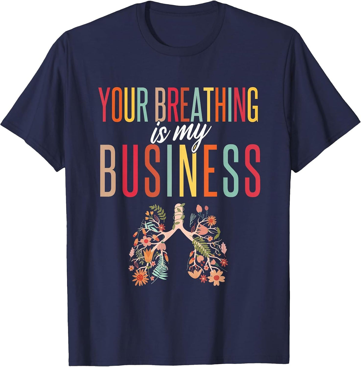 Respiratory Therapist Pulmonary Rehab T-Shirt - Navy Blue