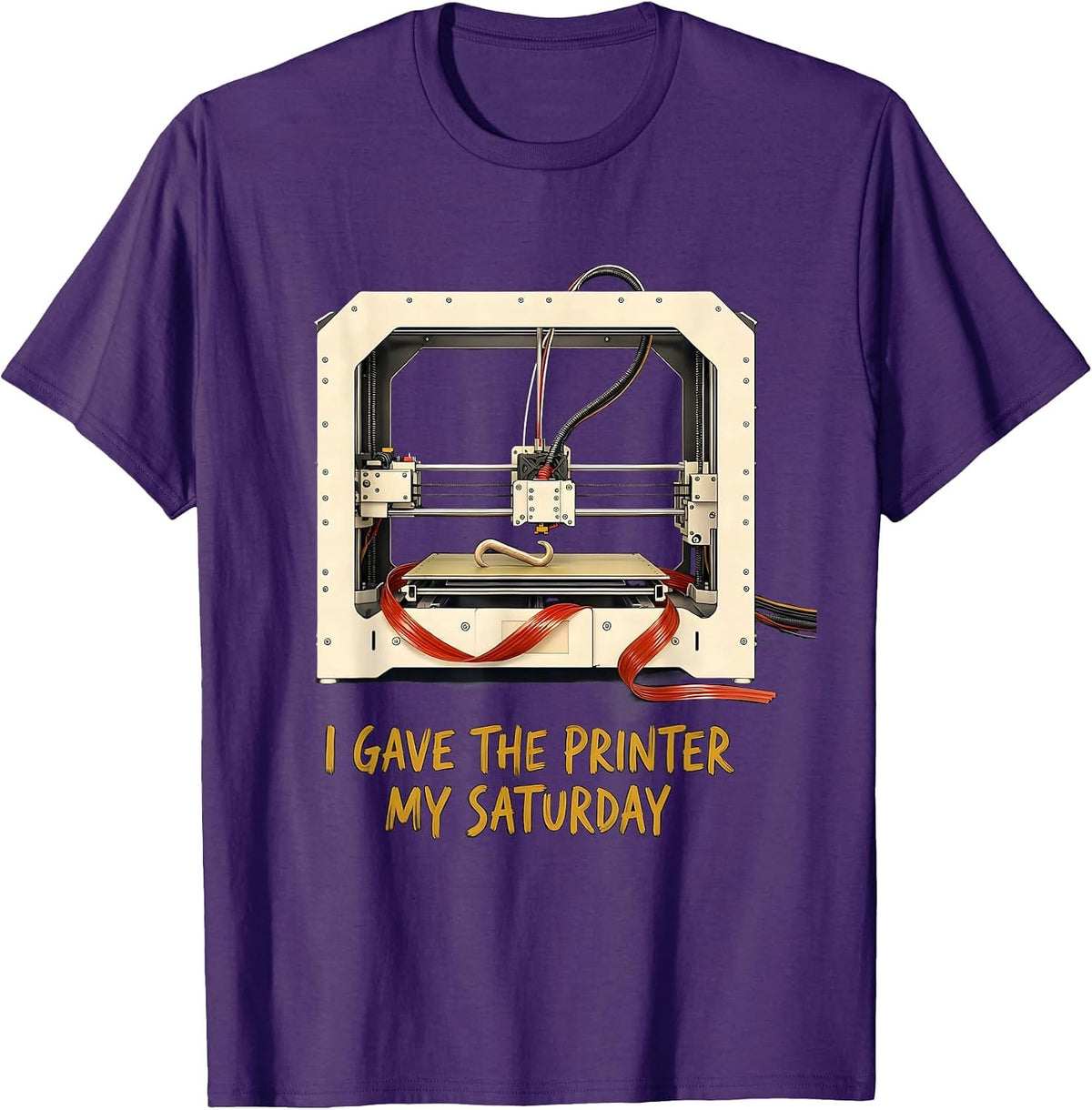 I Gave The Printer My Saturday Funny 3D Printing Geek Gift T-Shirt - Purple