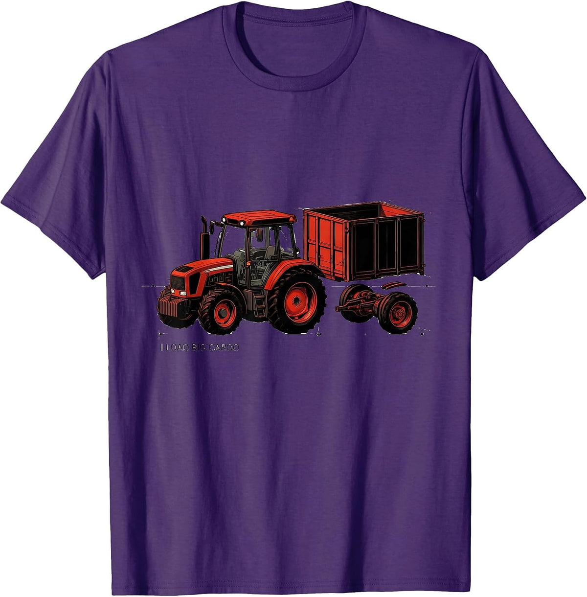 Men's I Load Big Cargo Funny Trucker Diesel Driver Gift T-Shirt - Purple