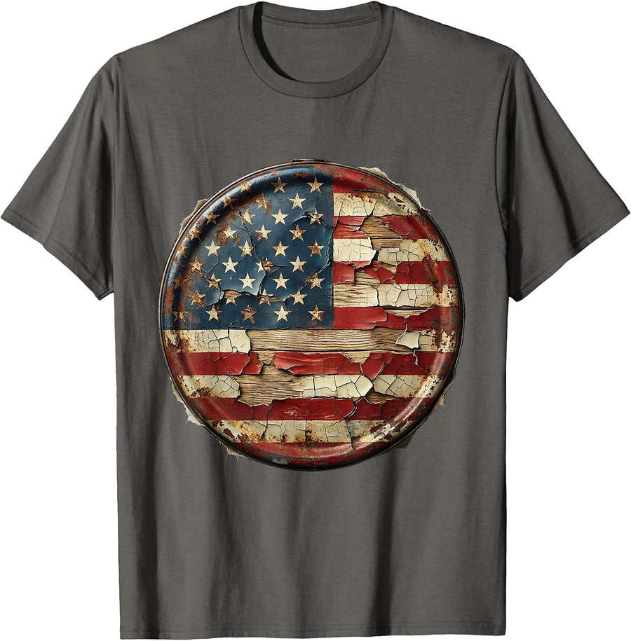 Vintage Lunchbox Stack Labor Day Graphic T-Shirt - Asphalt Grey