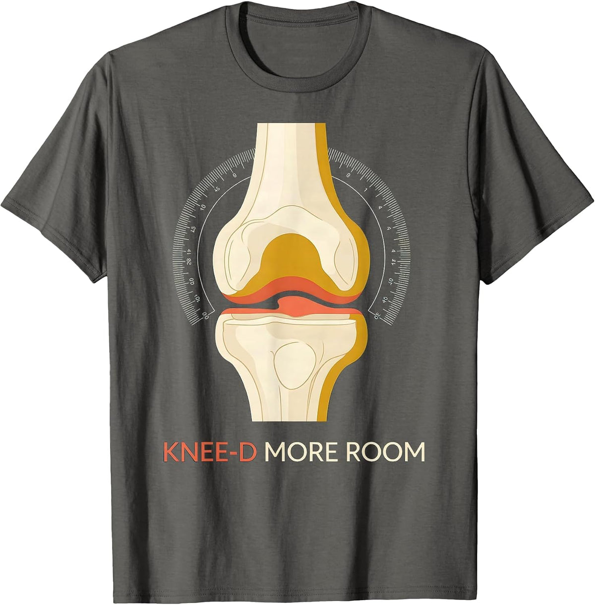 Knee-d More Room Funny Physical Therapist OT Gift Humor T-Shirt - Asphalt Grey