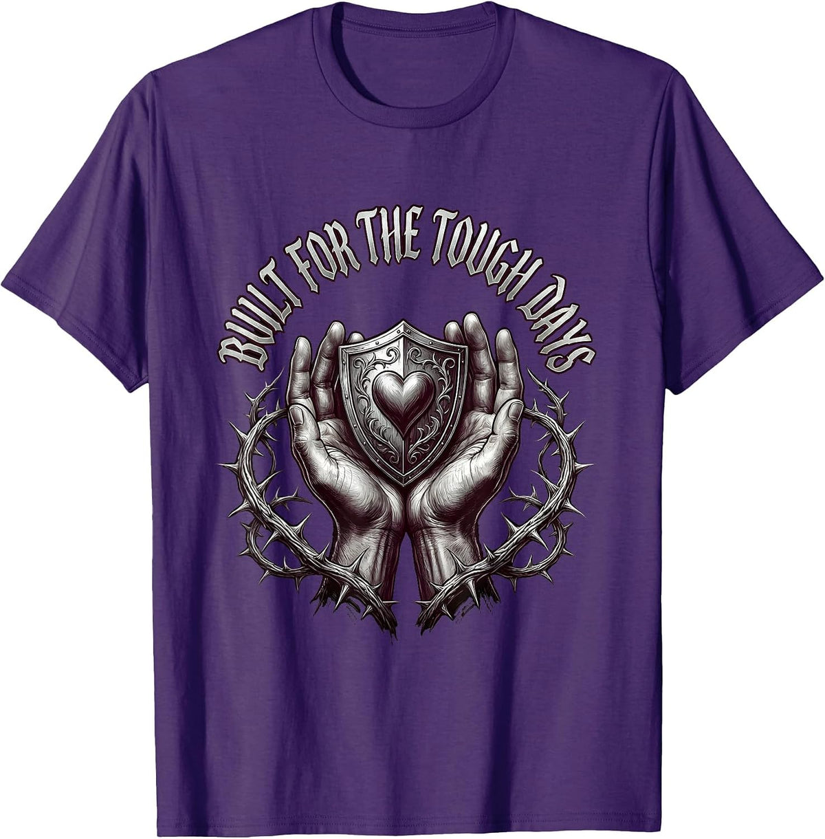 Built for the Tough Days Social Worker Design T-Shirt - Purple