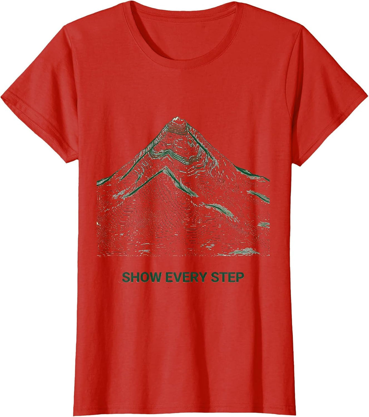 Women's Show Every Step Funny Math Teacher Sarcastic Humor T-Shirt - Red