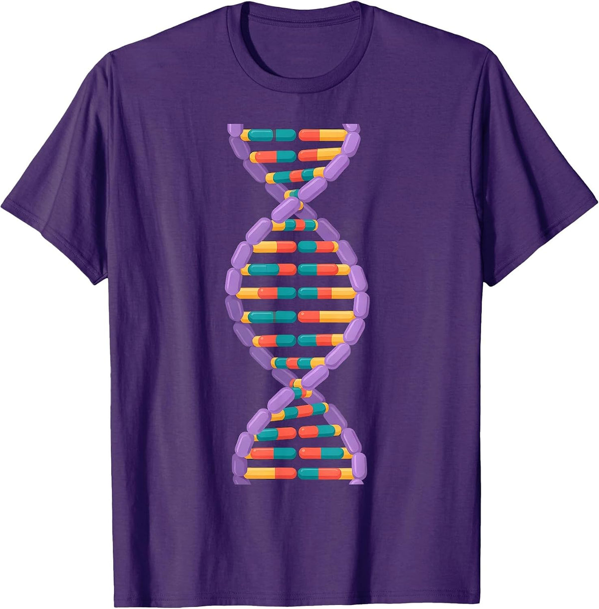 Pharmacy Technician DNA Capsule Double Helix T-Shirt - Purple