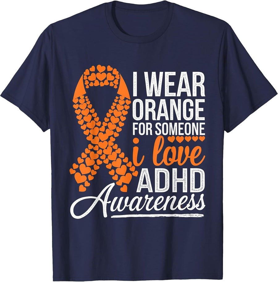 ADHD Awareness Month ADHD Embrace Neurodiversity T-Shirt - Navy Blue