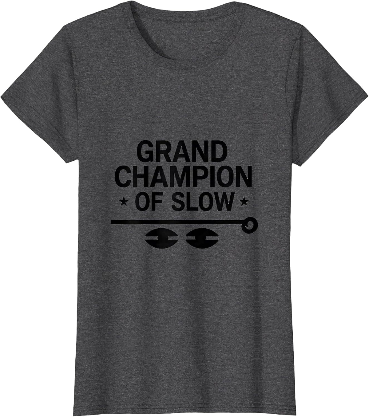 Women's Grand Champion Of Slow Funny Sloth Lover Humor Gift T-Shirt - Dark Heather Grey