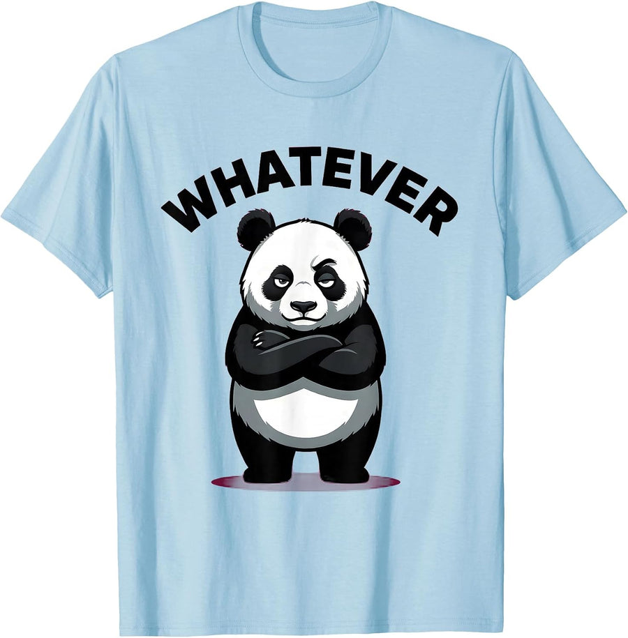 Men's Whatever Cute Panda Bear Animal Lover Kawaii Humor T-Shirt - Baby Blue