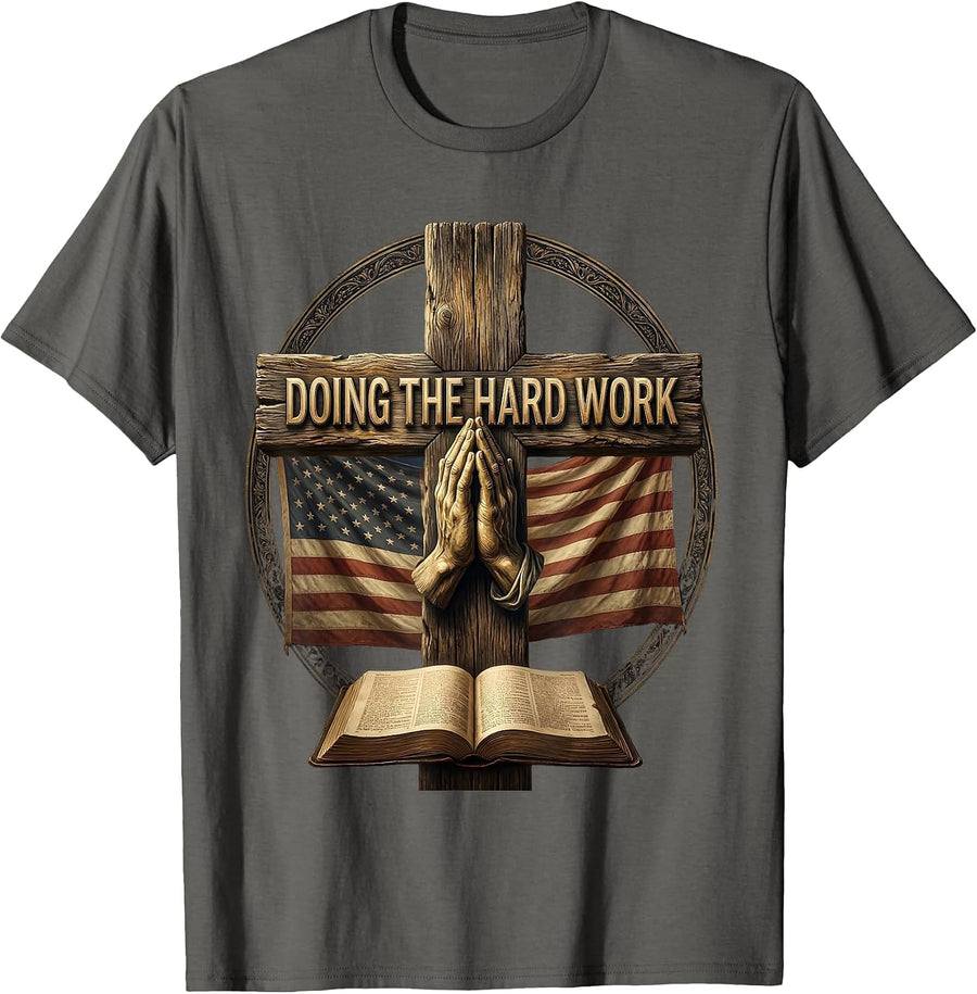 Doing the Hard Work Social Worker Design T-Shirt - Asphalt Grey