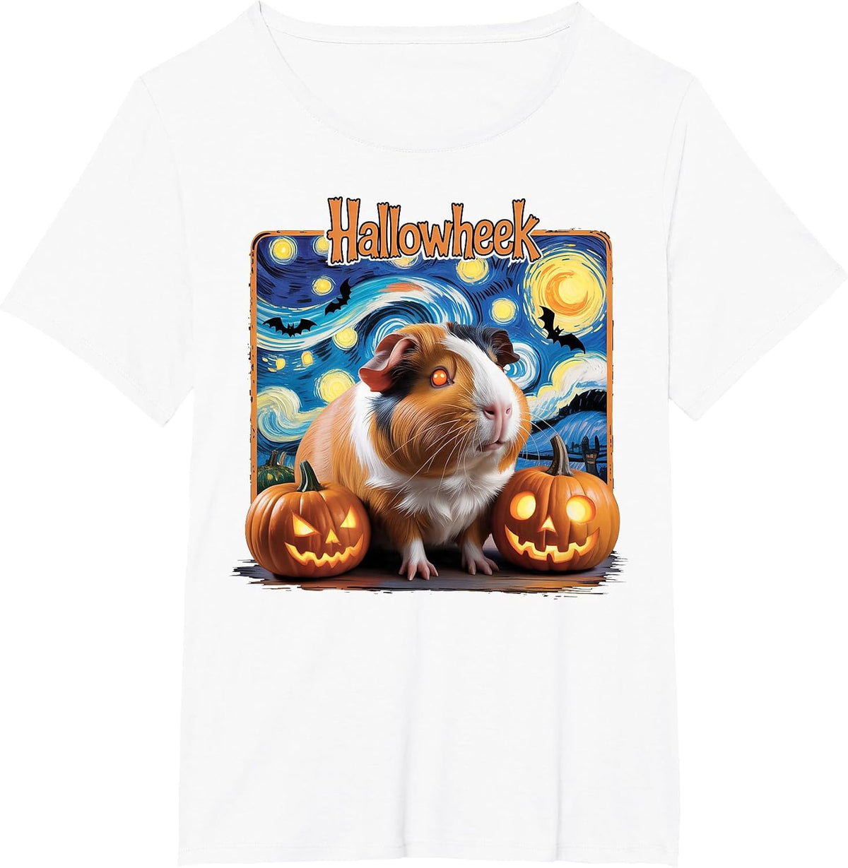 Hallowheek Guinea Pig Halloween Art T-Shirt - White