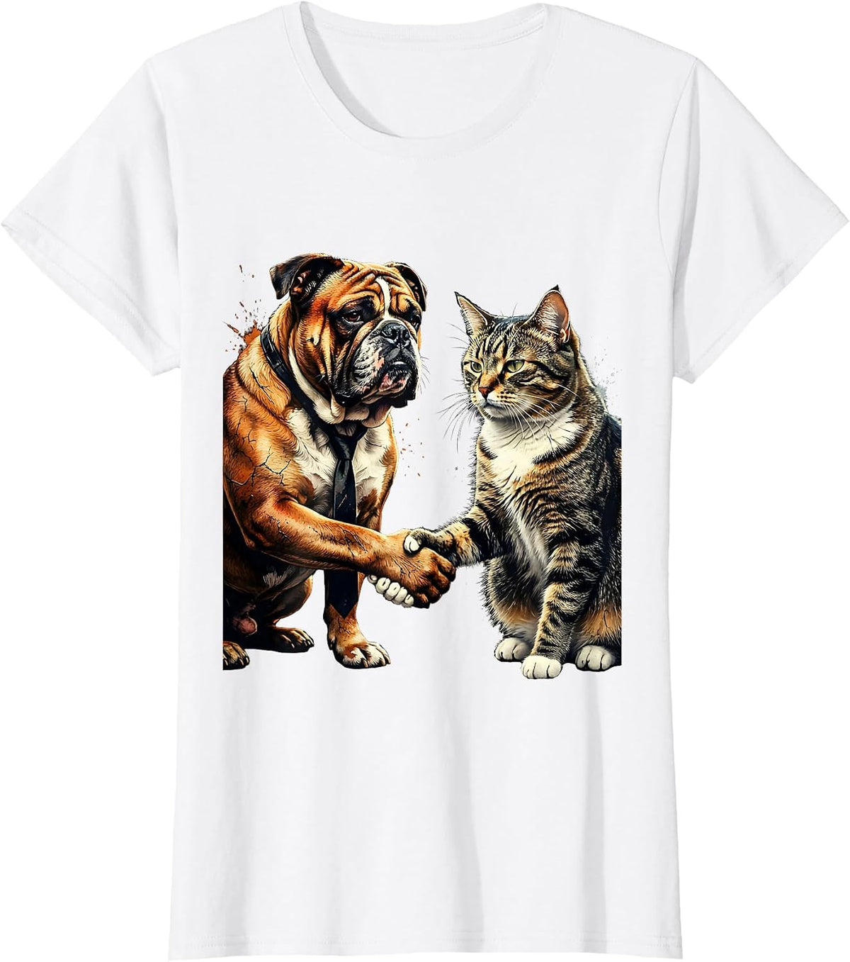 I Cant But I Know A Guy Dog Cat Handshake T-Shirt - White