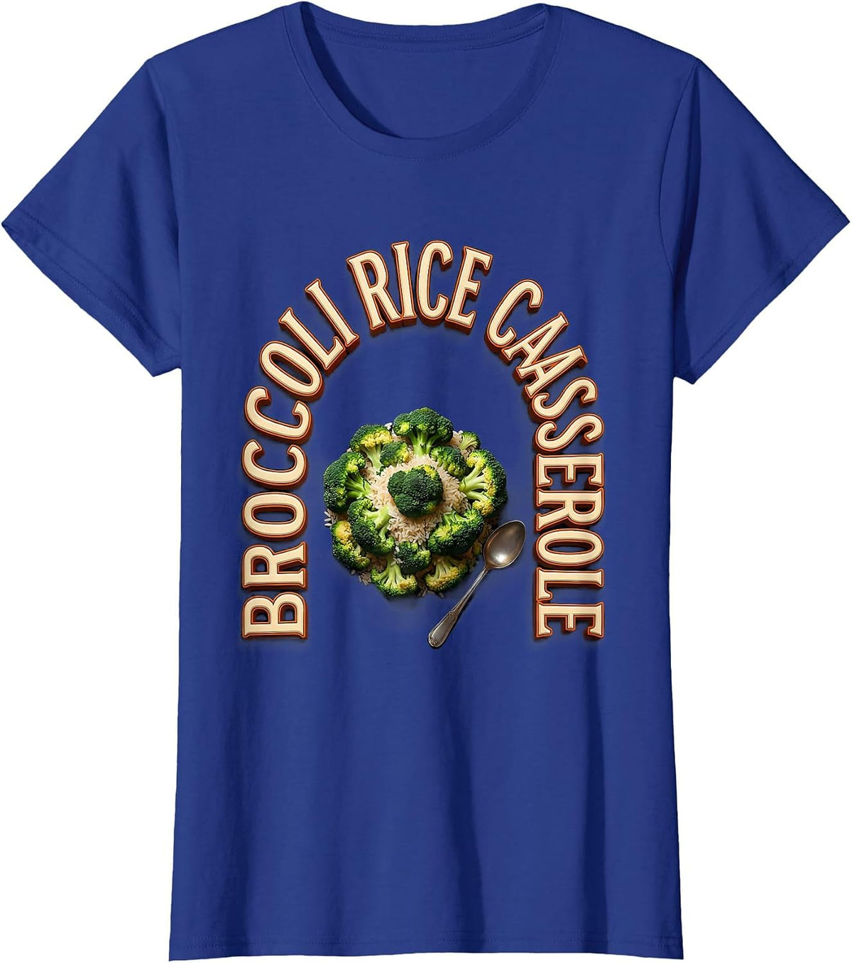 Women's Broccoli Rice Casserole Thanksgiving Food Bootleg 90's Rap T-Shirt - Royal Blue
