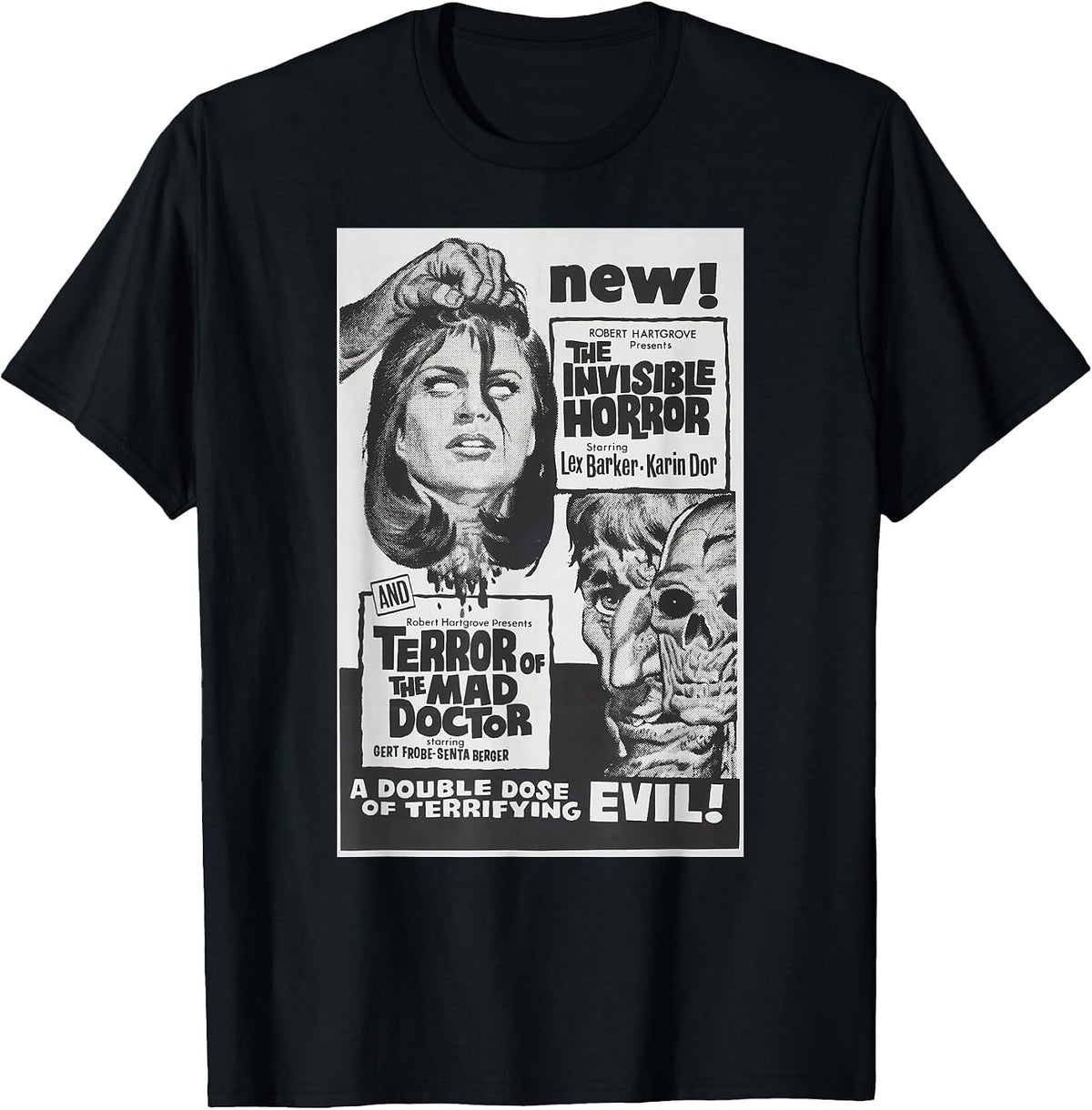 Horror Terror Classic Halloween Monster Poster Horror Movie T-Shirt - Black