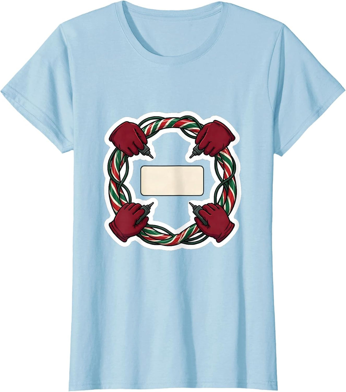 Sonographer Sealed Badge Ultrasound Tech Christmas Humor T-Shirt - Baby Blue