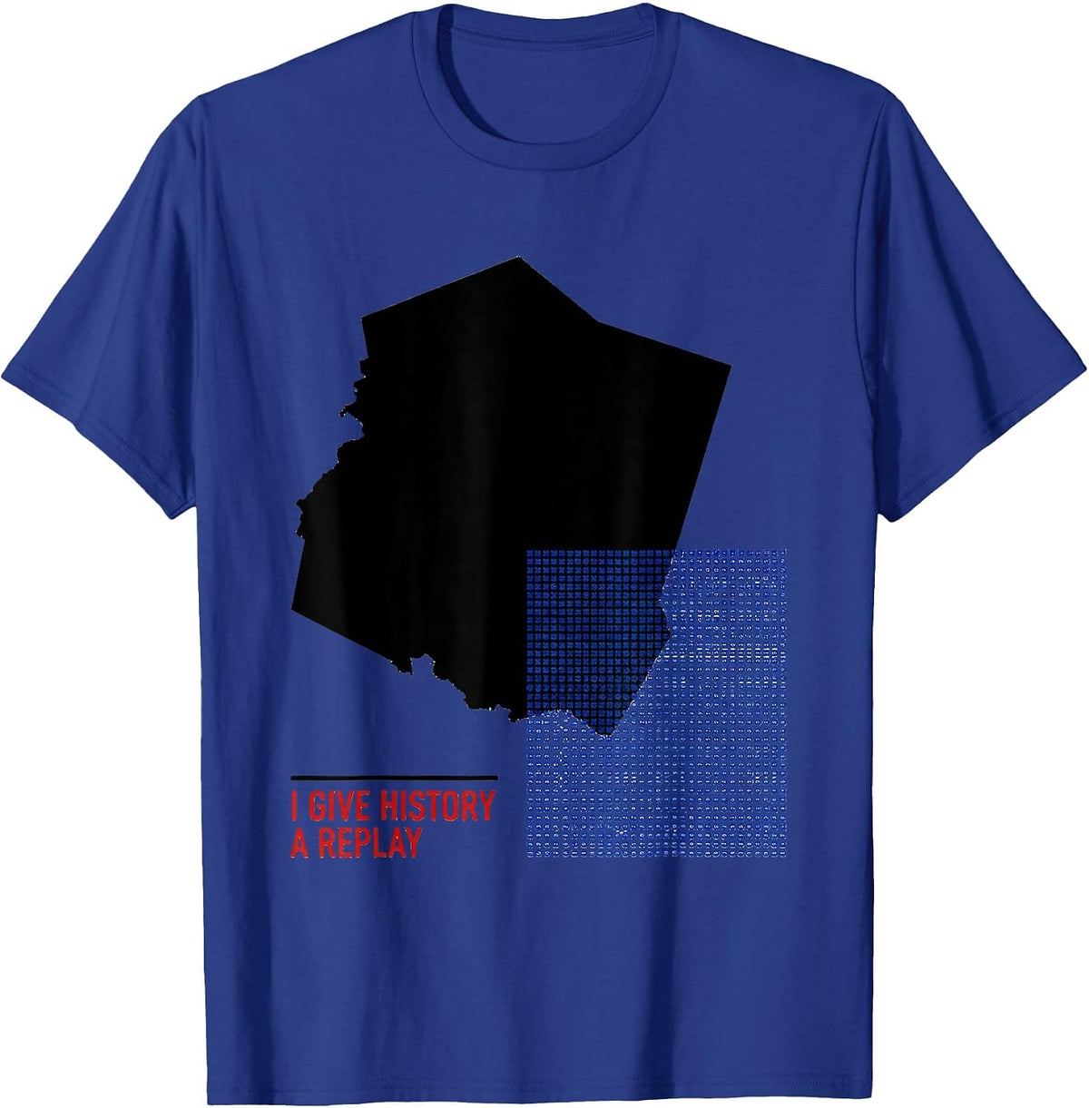 Men's I Give History A Replay Funny History Teacher Subject Pride T-Shirt - Royal Blue