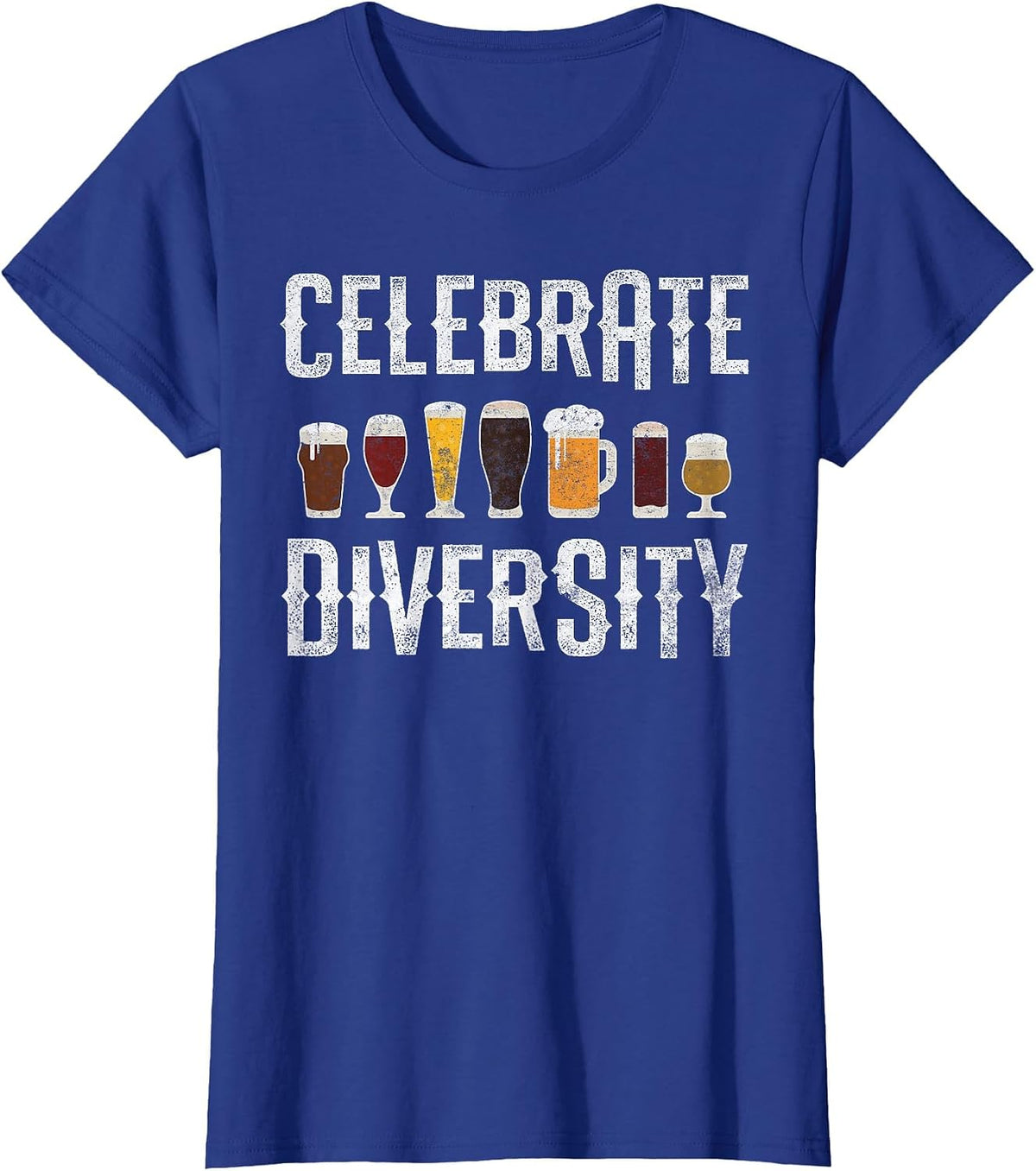 Craft Beer Drinking Celebrate Diversity Beer Lover Microbrew T-Shirt - Royal Blue