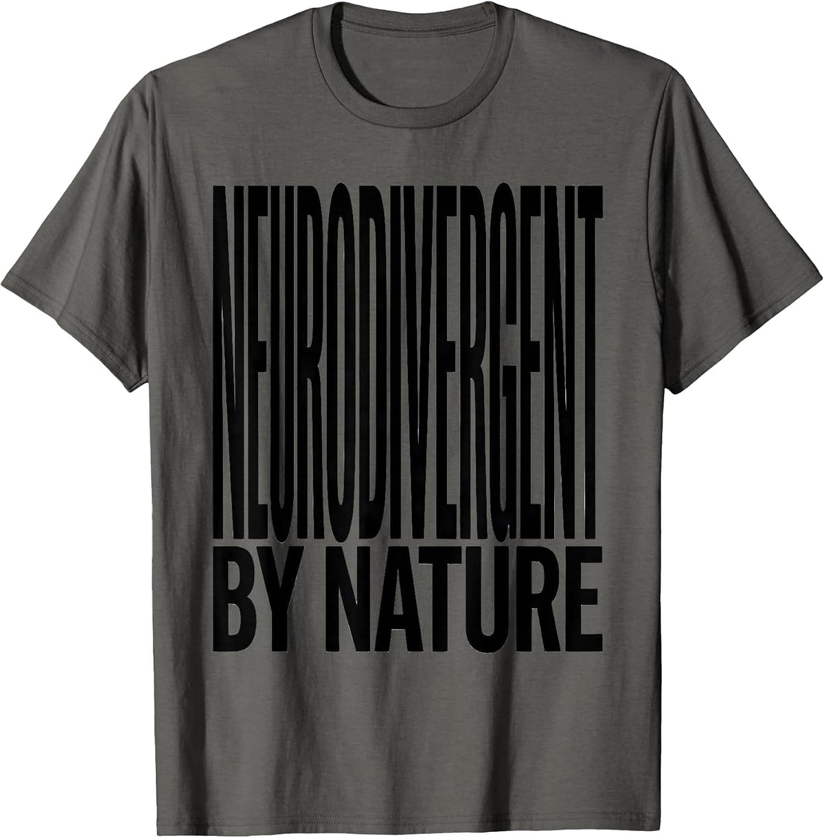 Neurodivergent By Nature Autism ADHD Awareness T-Shirt - Asphalt Grey