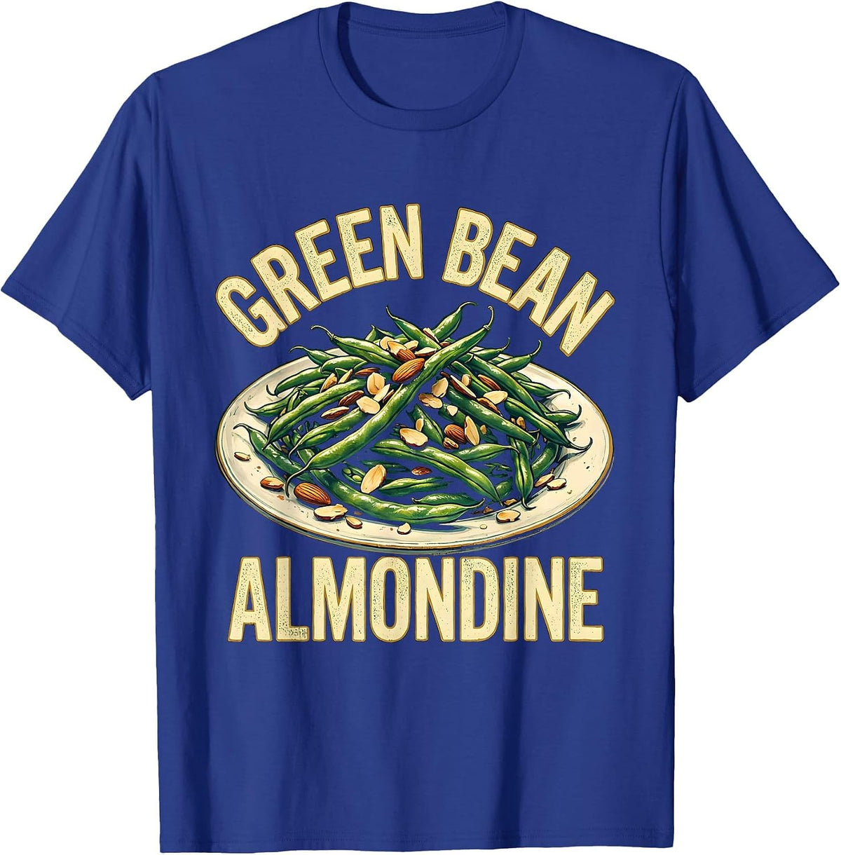 Men's Green Bean Almondine Thanksgiving Dish Bootleg 90's Rap T-Shirt - Royal Blue
